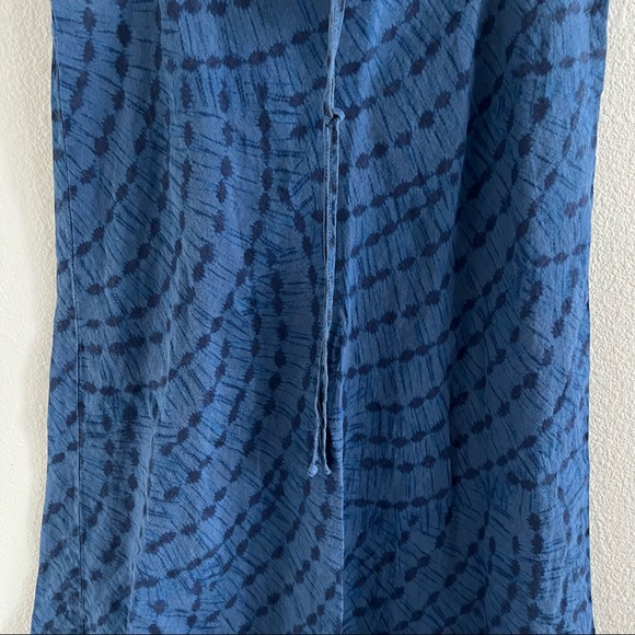 cut loose Skirts Cut Loose Linen Skirt Blue Tie Dye Vibe Drawstring